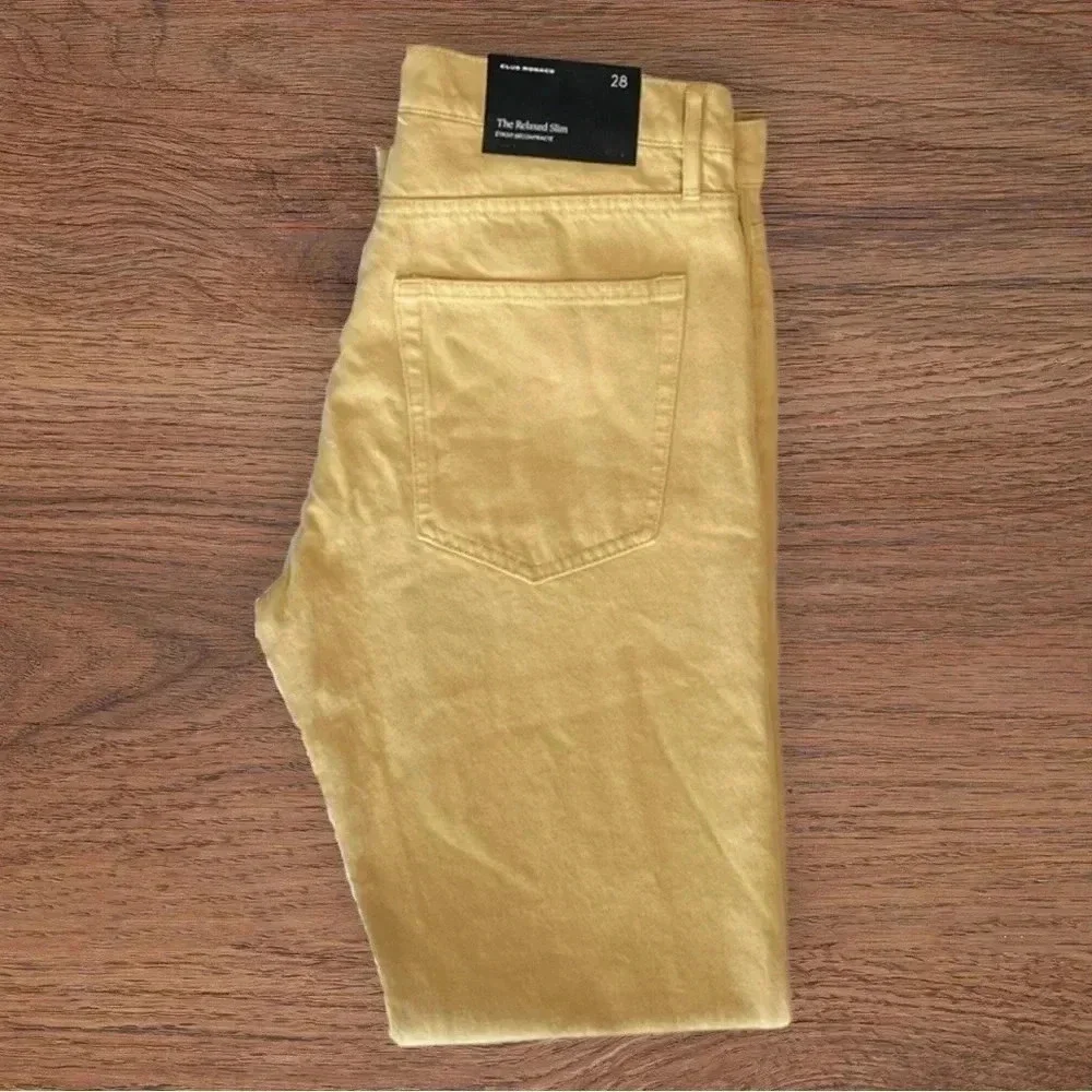Club Monaco 28” Relaxed Slim Yellow Jeans